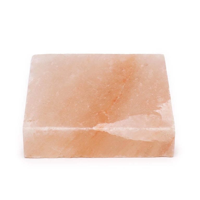 20x20x5cm Square Himalayan Salt Cooking Plate - Natural Food Seasoning & Presentation