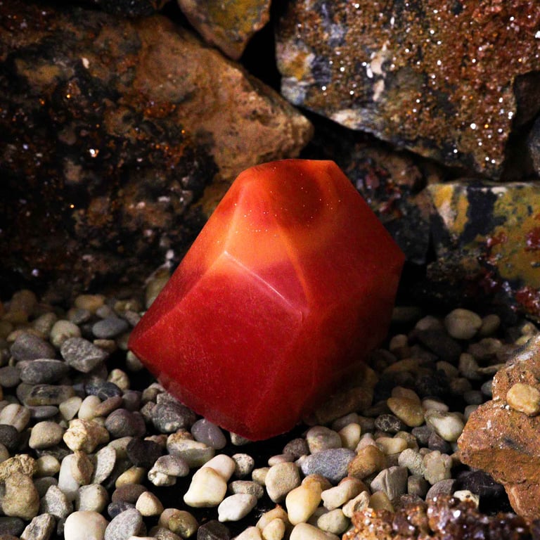 Crystal Elemental Soap - Natural Fire Soap for Men, Scented Elemental Bath Soap