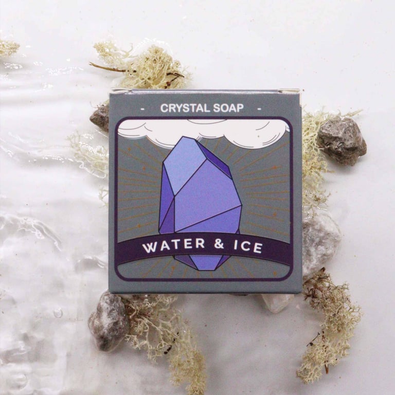 Crystal Elemental Soap - Natural Water-Based Cleansing Bar for Bath and Skin Care