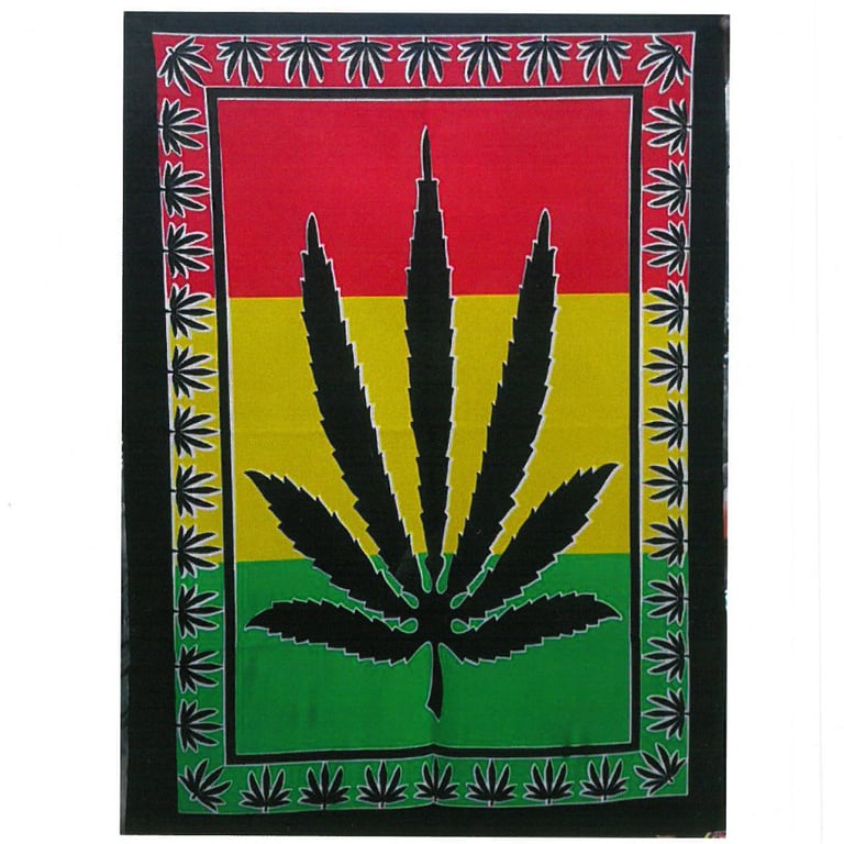 Eco-Friendly Cotton Wall Art - Herbal Leaf Print