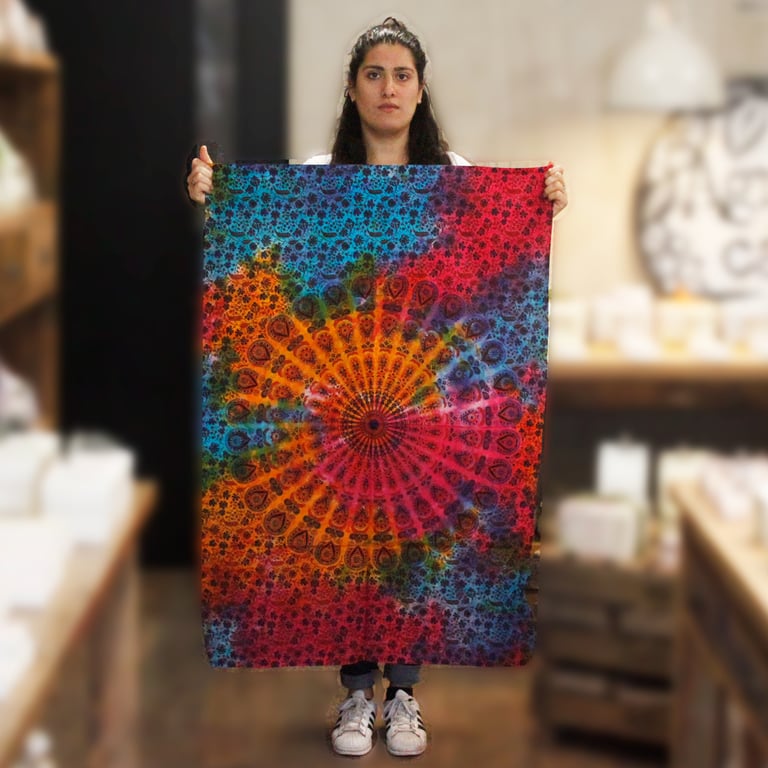 Cotton Round Mandala Wall Art - Unique Circular Decor