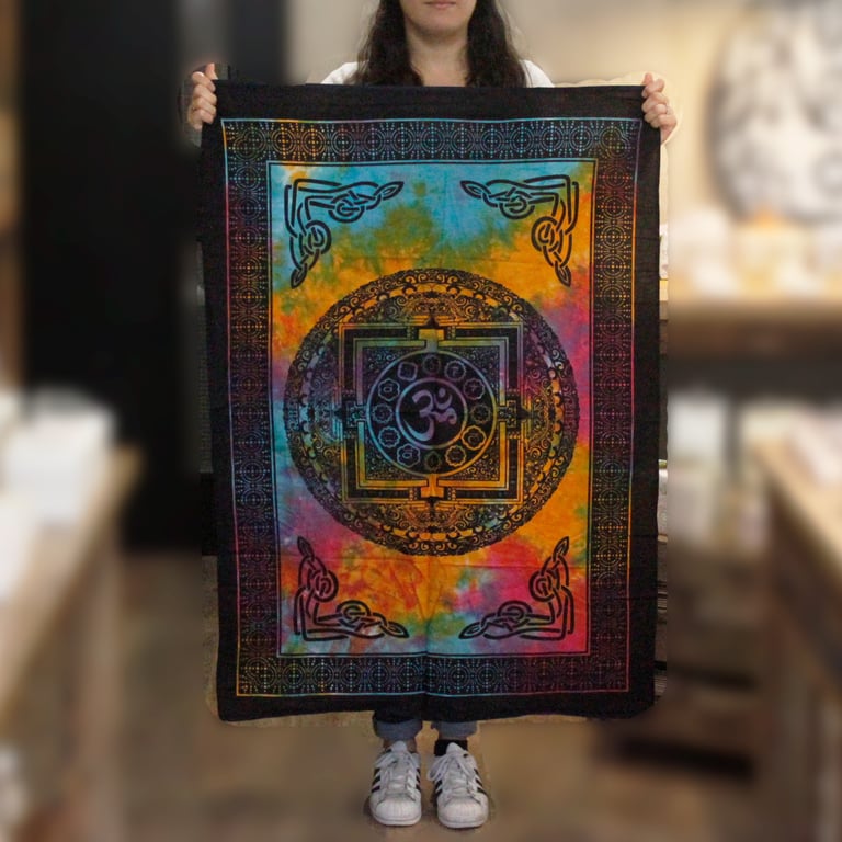 Sacred OM Cotton Wall Art - Boho Spiritual Decor