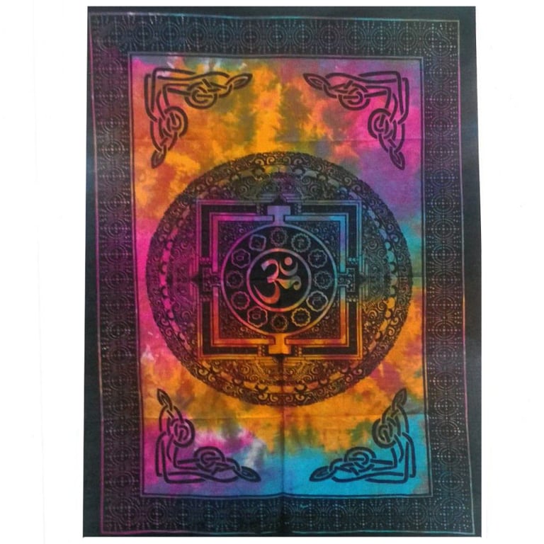 Sacred OM Cotton Wall Art - Boho Spiritual Decor