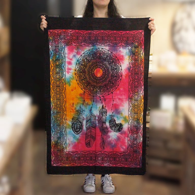 Handmade Cotton Dream Catcher Wall Art - Boho Bedroom Decor