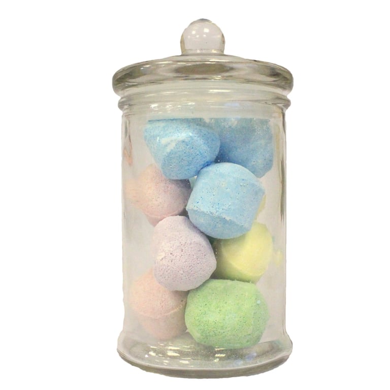 Small Classic Clear Glass Candy Jars for Home Decor