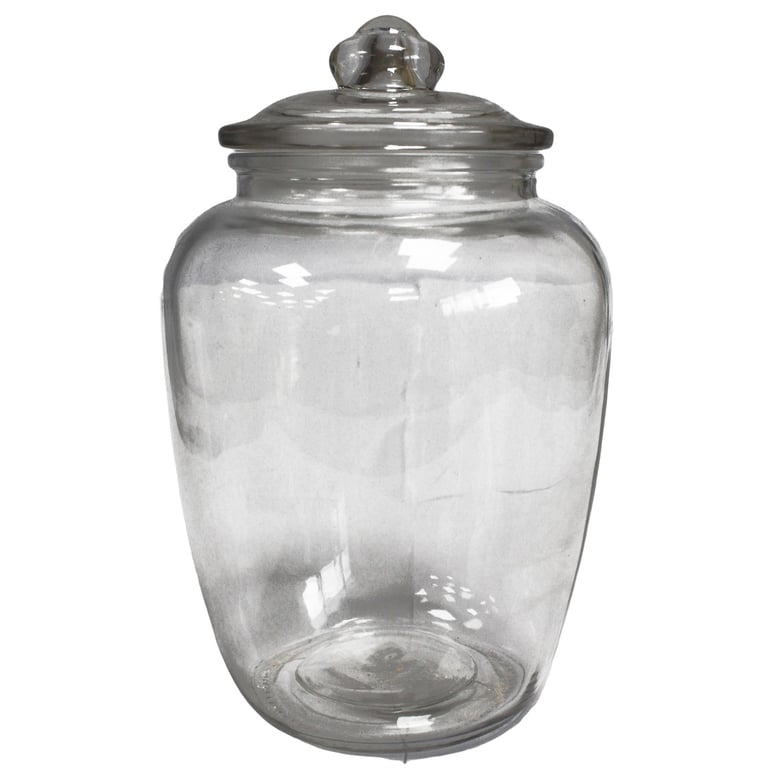 Big Classic Glass Candy Jar 15x24.5cm - Large Sweet Storage Container
