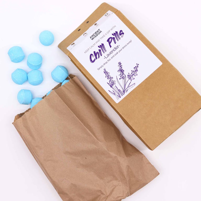 Chill Pills Lavender Relaxation Gift Pack 350g - Stress Relief Aid