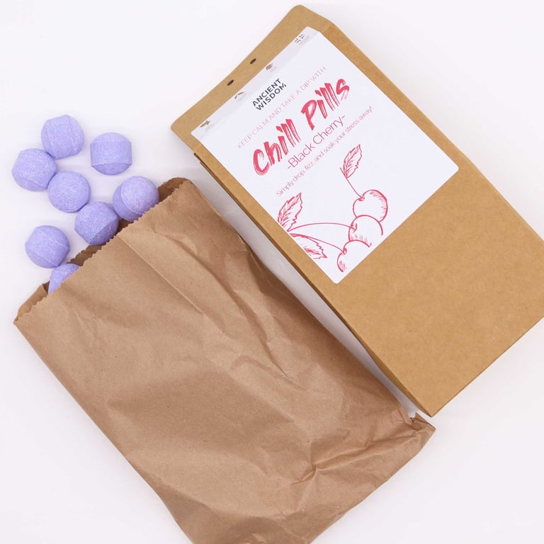 Chill Pills Gift Pack - Black Cherry Relaxation Aid Stress Relief 350g