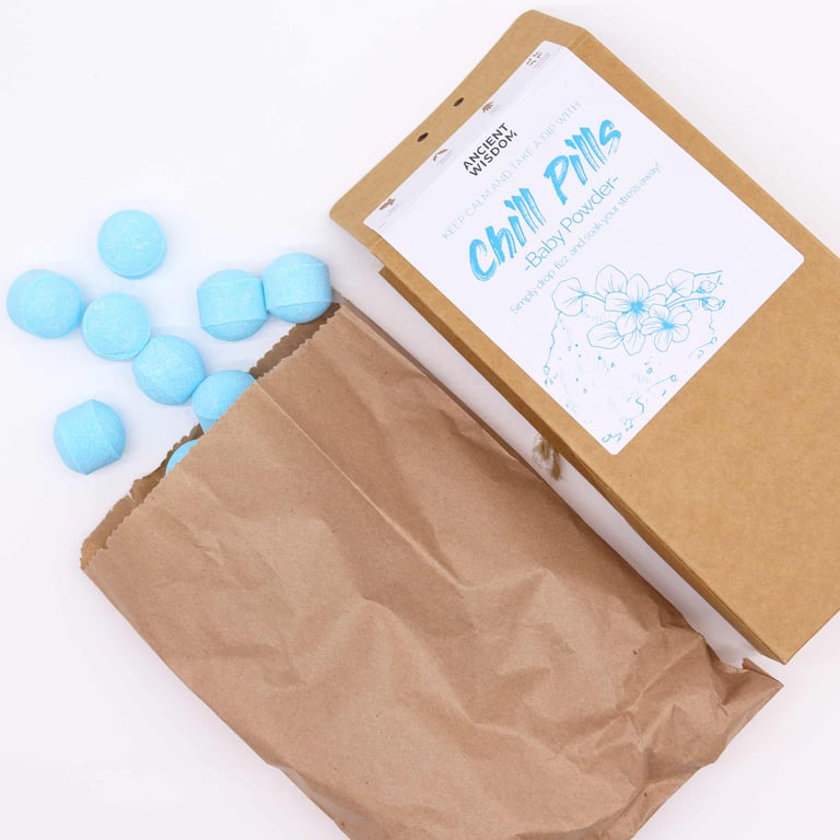 Chill Pills Baby Powder Gift Pack - 350g Soothing Formula for Sensitive Skin