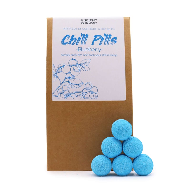 Blueberry Chill Pills Gift Pack 350g - Relaxation Treats for Stress Relief Chocolates