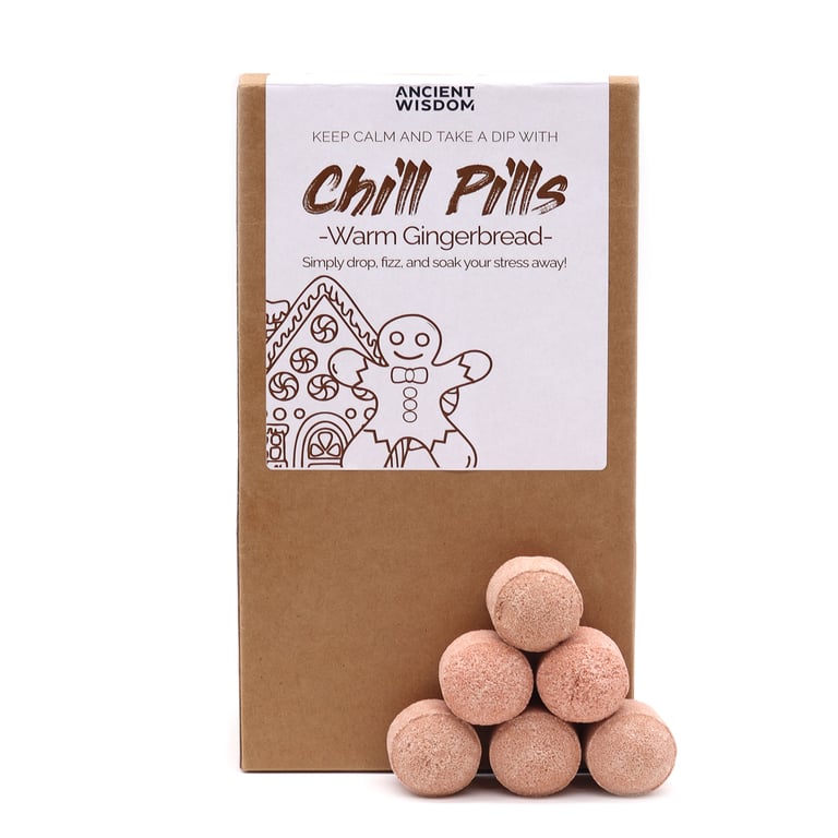 Chill Pills Gift Pack - Warm Gingerbread Relaxation Aid 350g Herbal Stress Relief Supplement