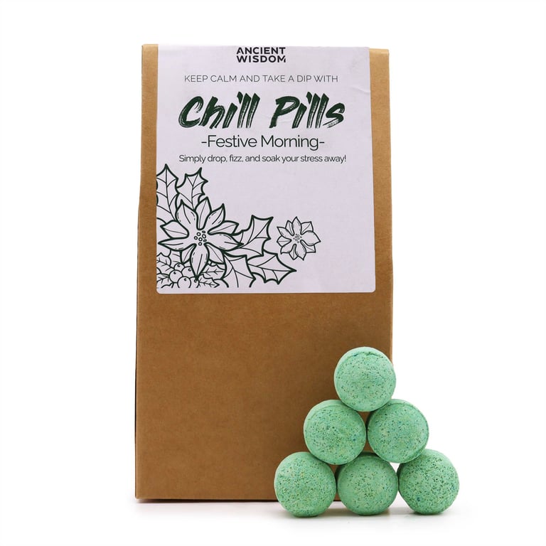 Festive Morning Chill Pills Gift Pack - Relaxation Chocolates for Stress Relief 350g