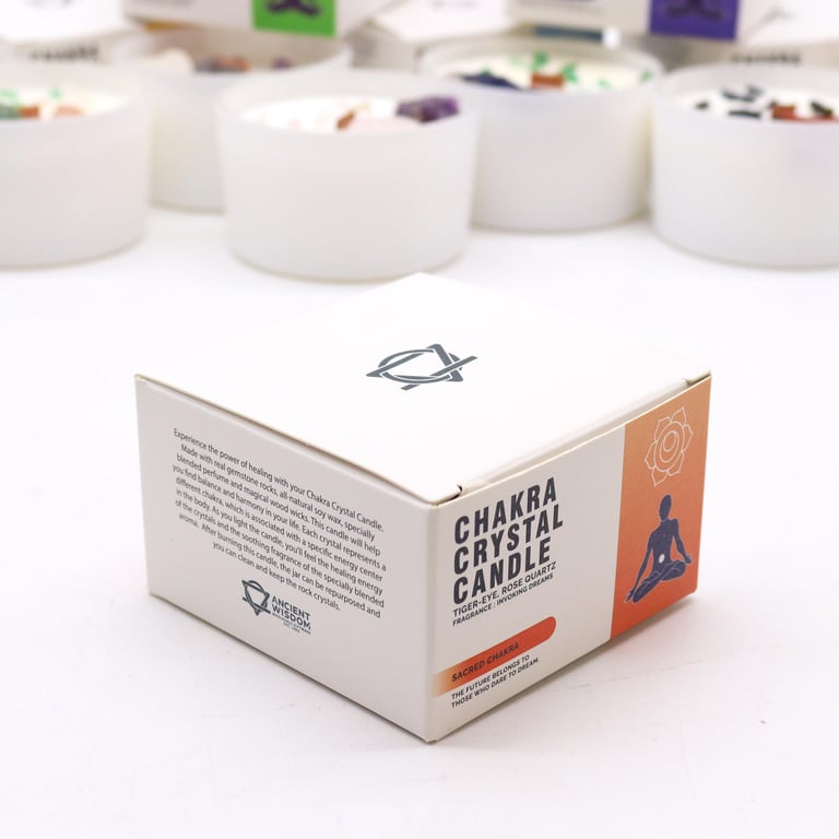 Sacred Chakra Crystal Candles - Balance and Harmony through Energy Healing