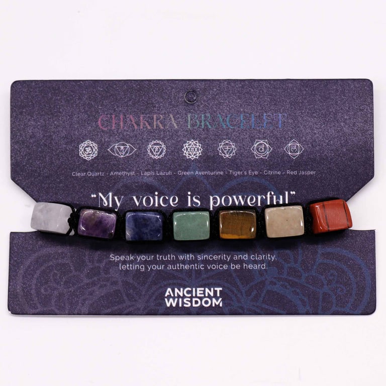 Chakra Tumble Stone Energy Bracelet - Spiritual Crystal Jewelry