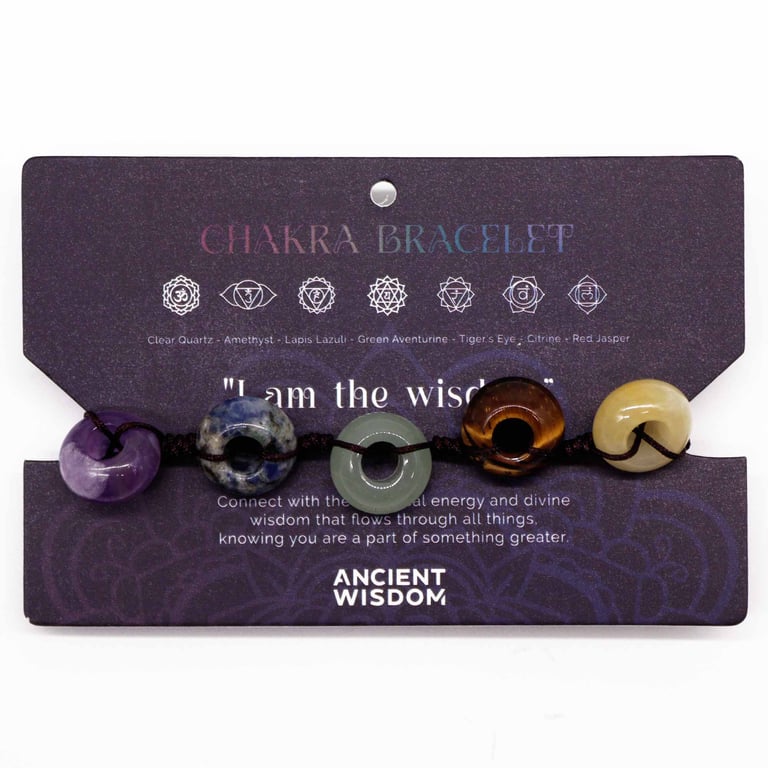 Chakra Ball Energy Healing Crystal String Bracelet