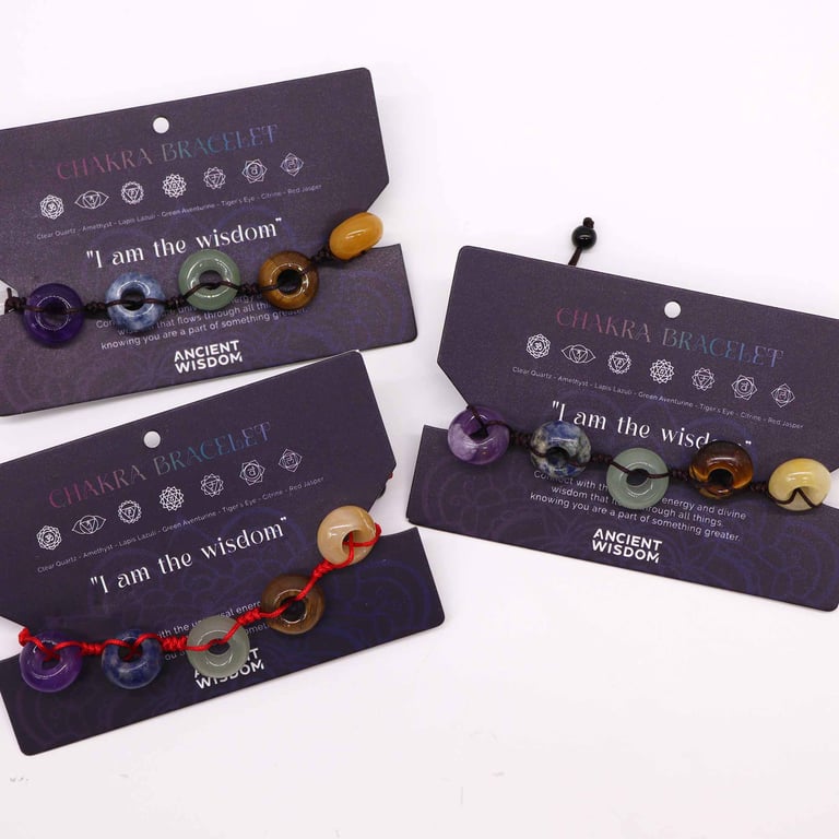 Chakra Ball Energy Healing Crystal String Bracelet