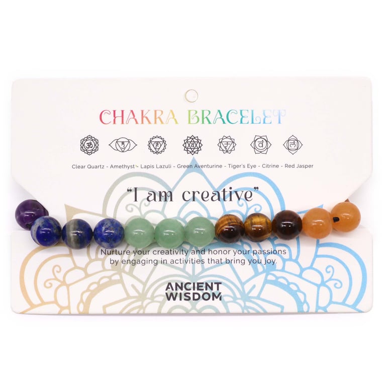 Chakra 21 Stone Spiritual Healing Meditation Bracelet
