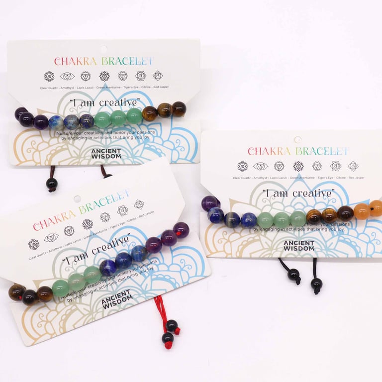 Chakra 21 Stone Spiritual Healing Meditation Bracelet