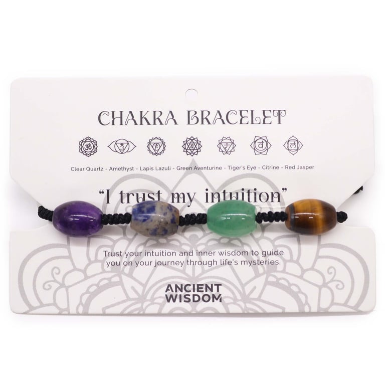 Chakra Energy Healing Crystal Bead String Bracelet for Meditation and Balance