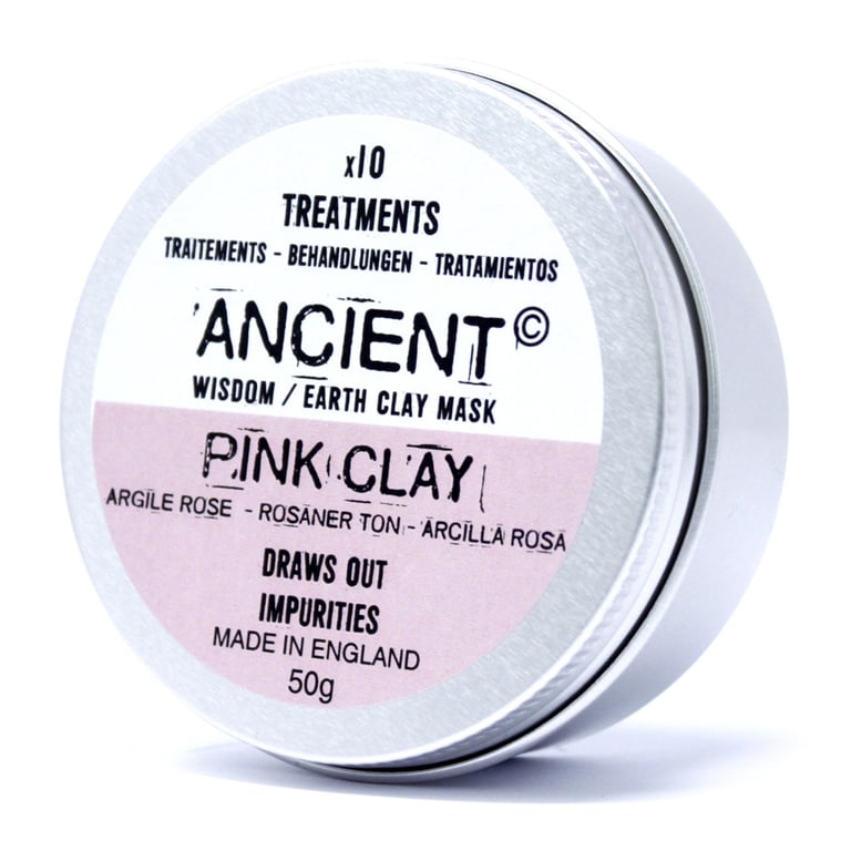 Pink Clay Face Mask 50g - Natural Skincare Treatment for Glowing Skin with Detoxifying Properties