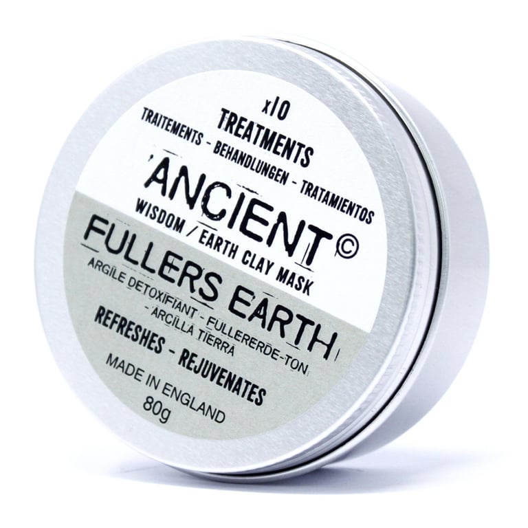 Fuller Earth 80g Natural Clay Face Mask for Acne Treatment and Skin Detoxification
