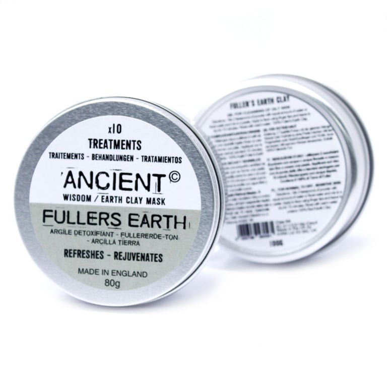 Fuller Earth 80g Natural Clay Face Mask for Acne Treatment and Skin Detoxification