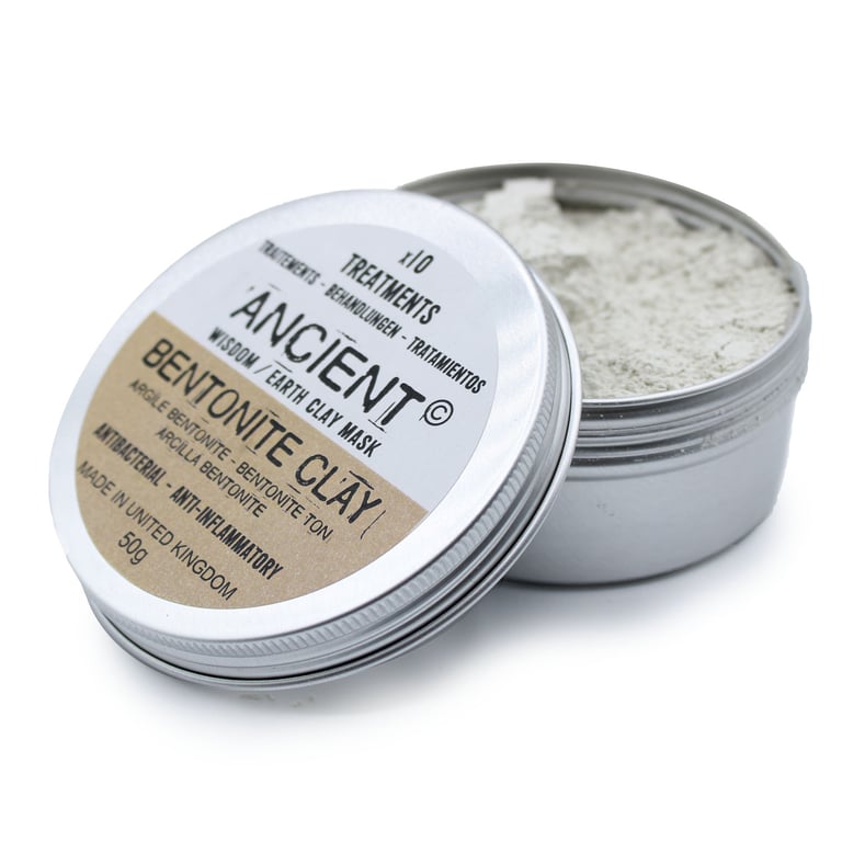 Bentonite Clay 50g - Natural Skin Detoxifier & Face Mask for Acne Treatment and Beauty Care