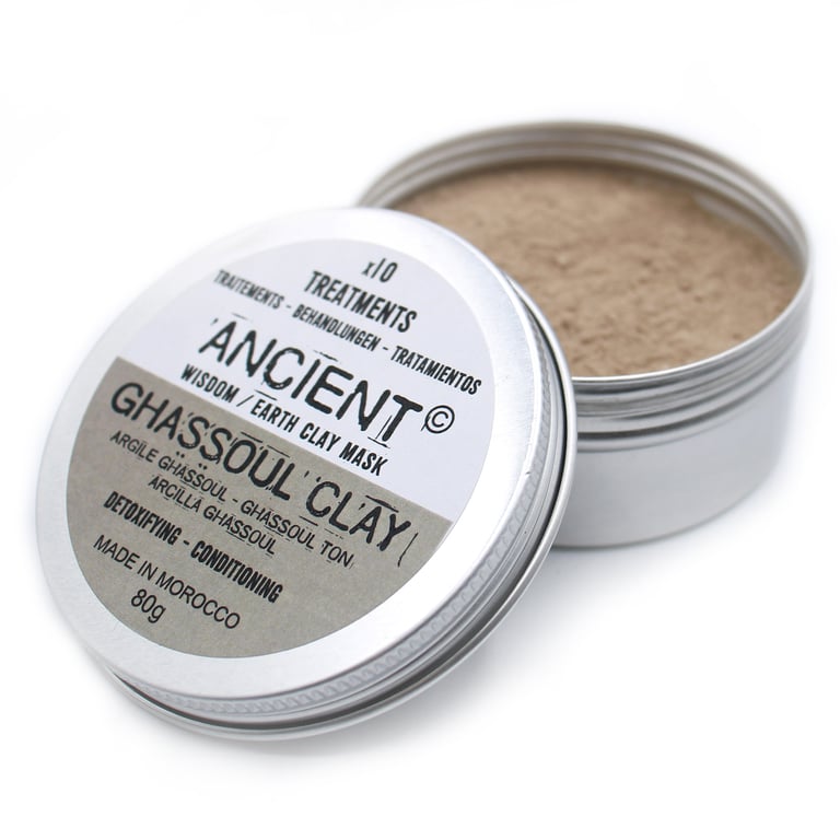 Ghassoul Clay 80g - Natural Moroccan Deep Pore Cleanser and Face Mask