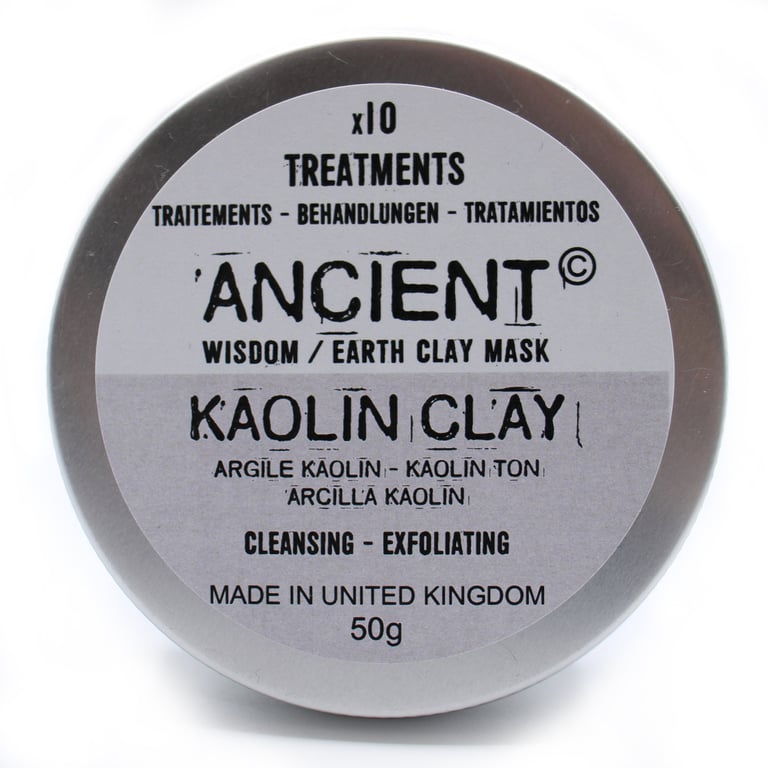 Natural Kaolin Clay 50g - Pure Skin Detoxifying Facial Beauty Powder