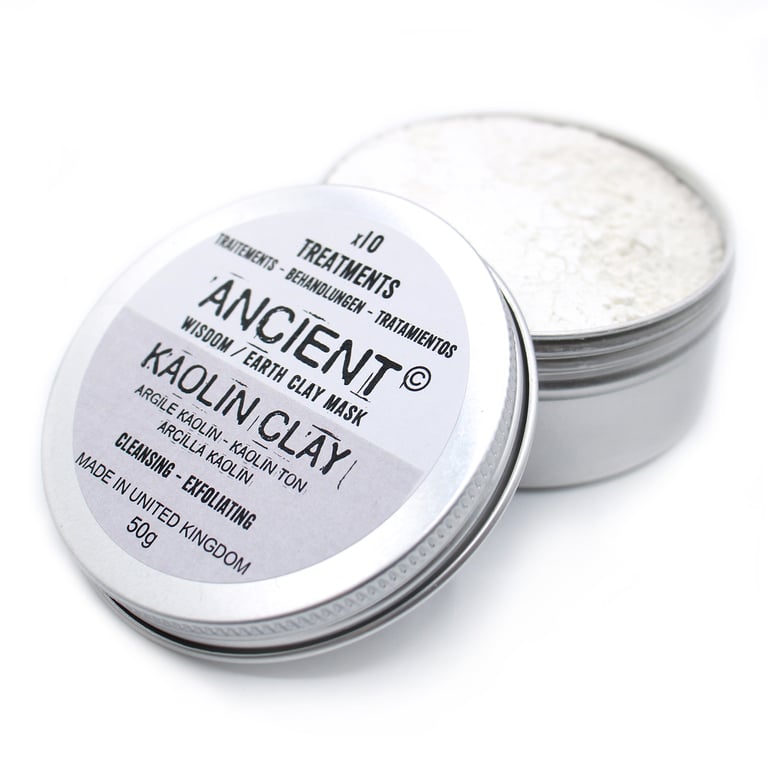 Natural Kaolin Clay 50g - Pure Skin Detoxifying Facial Beauty Powder