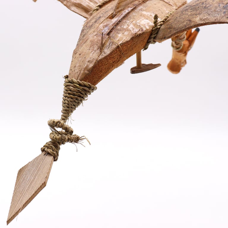 Natural Coconut Dragon Mobile 37cm - Eco-Friendly Indoor Hanging Decoration