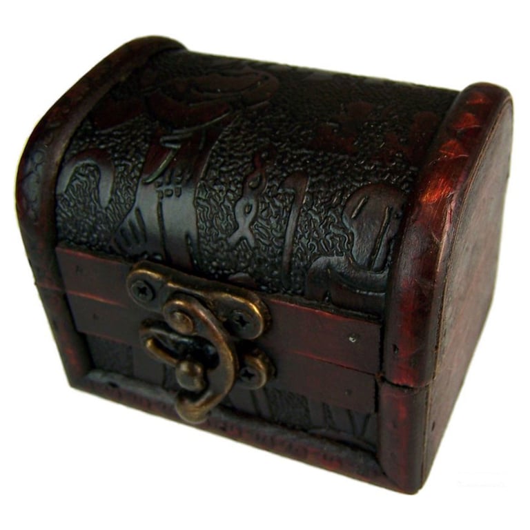 Egyptian Colonial Style Embossed Wooden Boxes - Home Decor & Travel Accessory