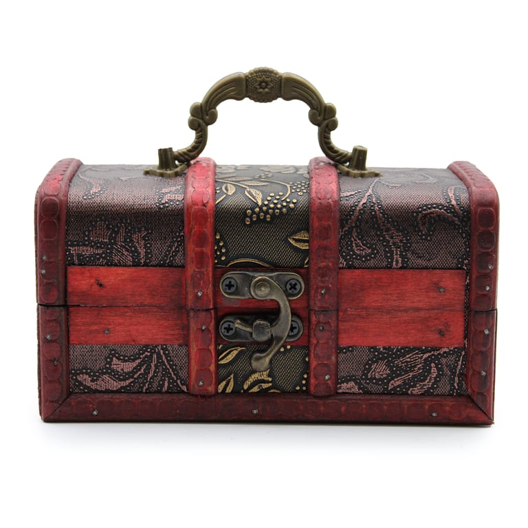 Large Colonial Gold Panel Decorative Storage Boxes