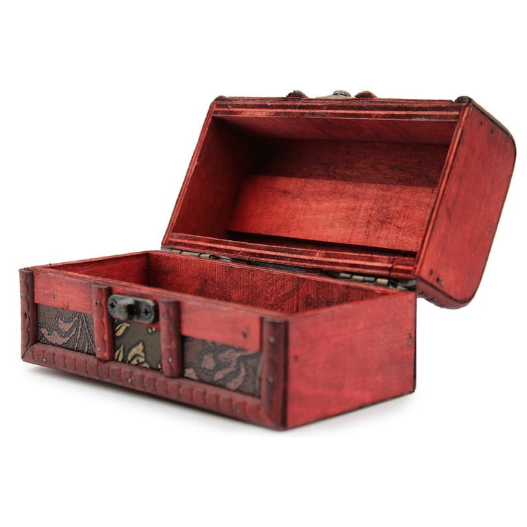 Large Colonial Gold Panel Decorative Storage Boxes