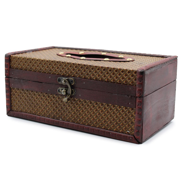 Large Trunk Style Tissue Holder for Home Organization and Storage