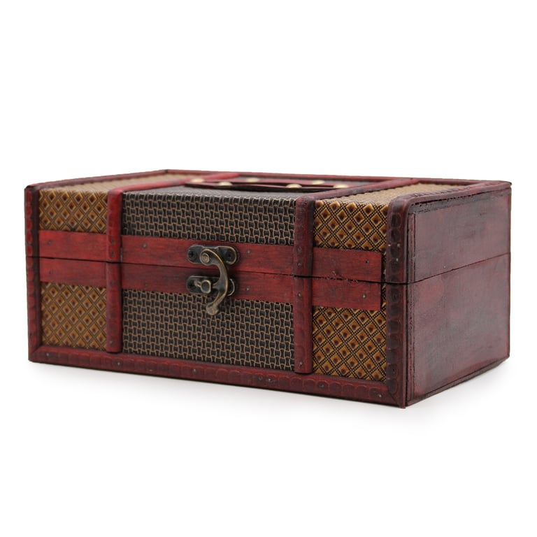Large Trunk Style Tissue Holder for Home Organization and Storage