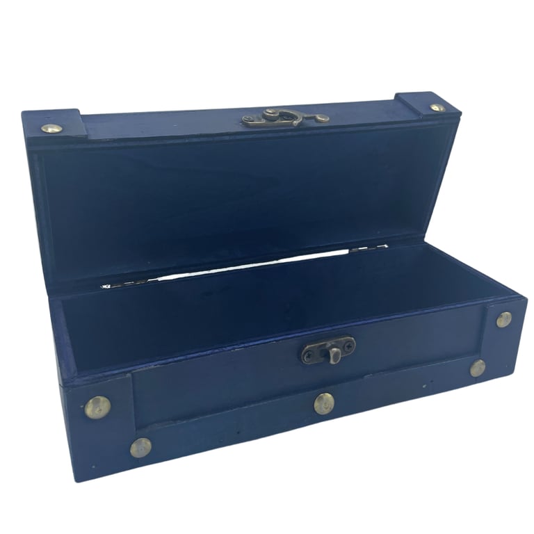 Long Tea Chest - Teal Home Storage Solution and Decorative Coffee Table