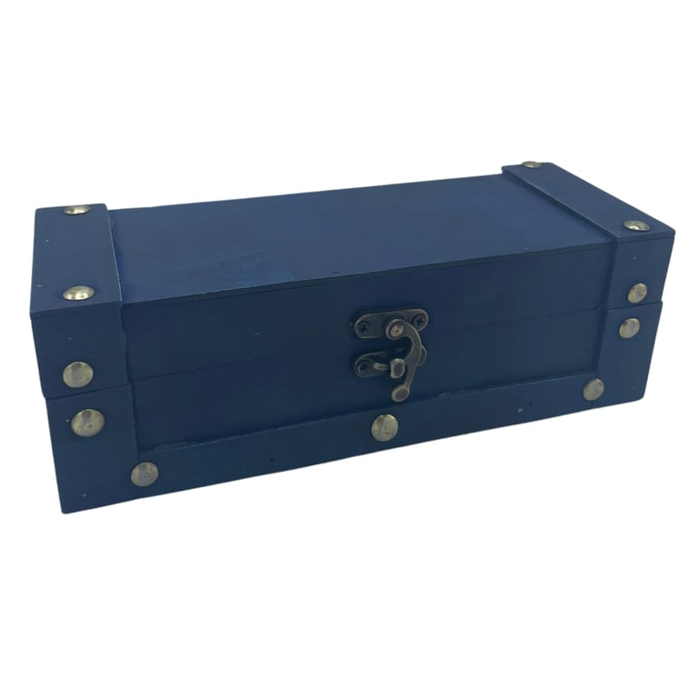 Long Tea Chest - Teal Home Storage Solution and Decorative Coffee Table