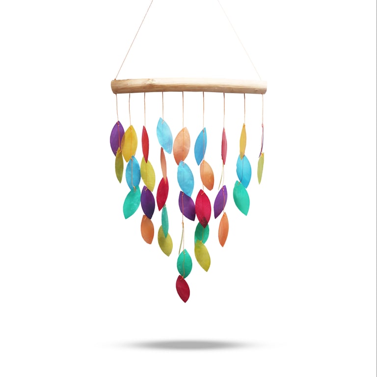 Rainbow Wind Chime - Decorative Leaf Design - Copis Model