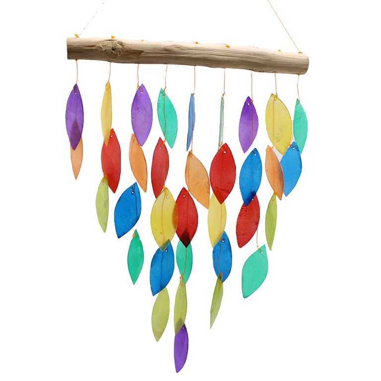 Rainbow Wind Chime - Decorative Leaf Design - Copis Model