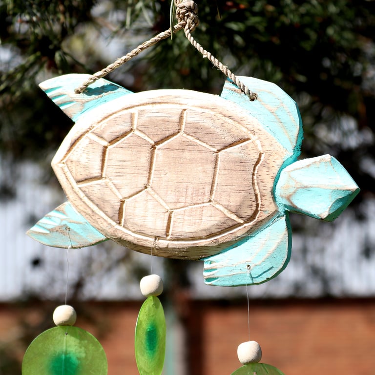 Handcrafted Aquatic Turtle Carving - Detailed Copper Design - AquaTurtle Studio