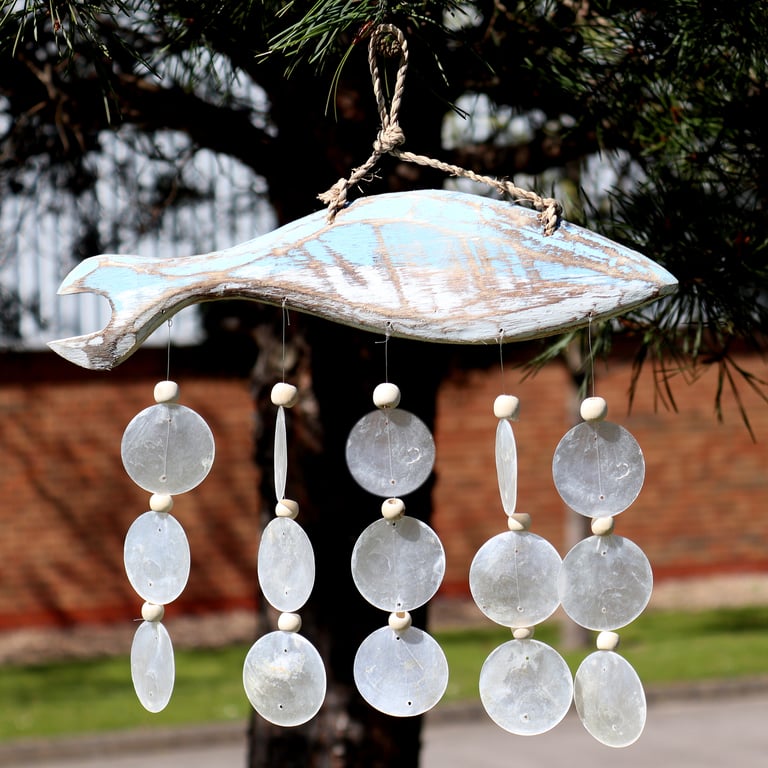 Fish Carving - Bluewash Design - Natural Copis Drop (Brand Name)