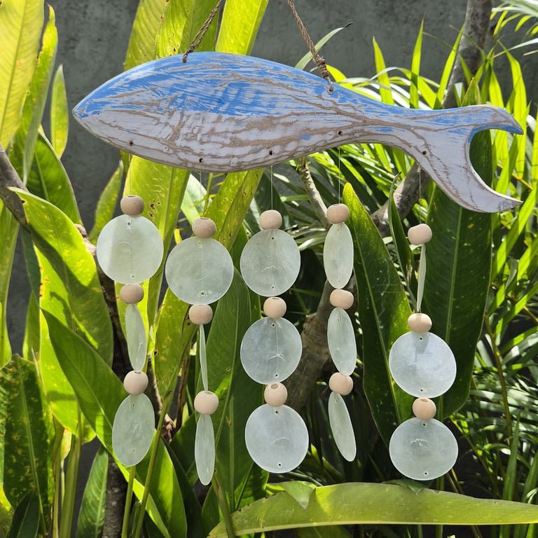 Fish Carving - Bluewash Design - Natural Copis Drop (Brand Name)
