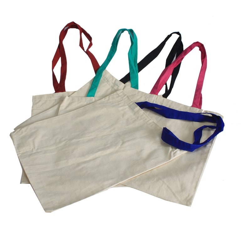 Classic Short Multi Col Handle 35x30cm Tote Bag - Home Organizational Solution