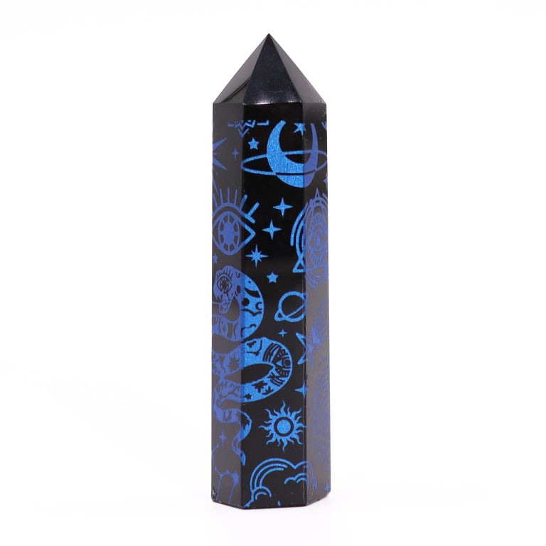 Midnight Blue Obsidian Point - Black Obsidian Stone Jewelry for Healing and Spiritual Growth