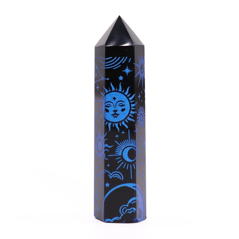 Midnight Blue Obsidian Point - Black Obsidian Stone Jewelry for Healing and Spiritual Growth