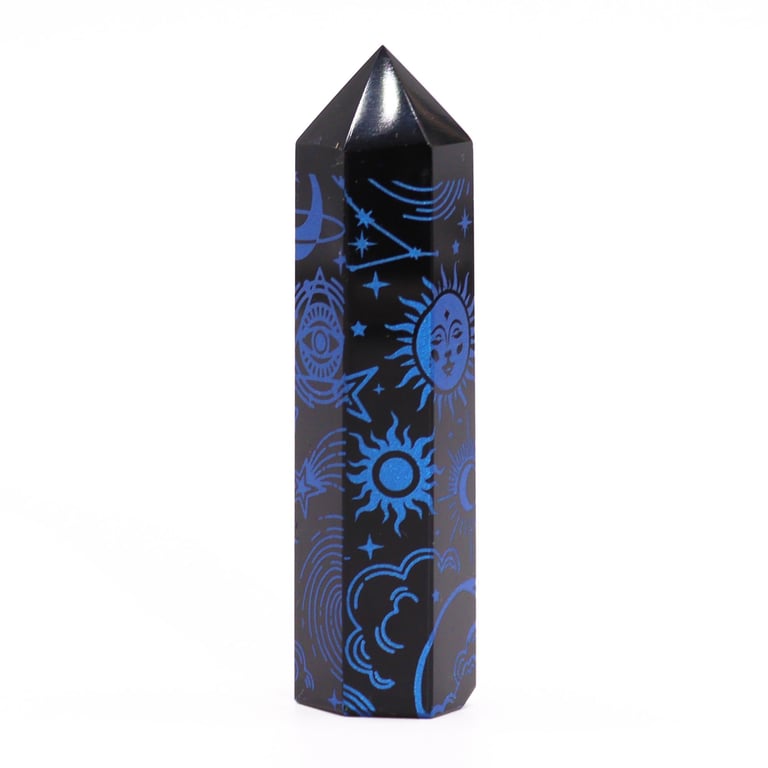 Midnight Blue Obsidian Point - Black Obsidian Stone Jewelry for Healing and Spiritual Growth