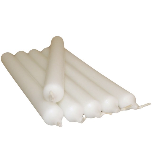 White Dinner Candle - Elegant Dining Room Decor with Soft White Wax