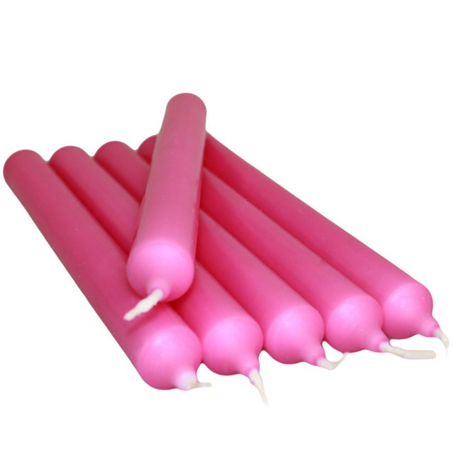 Fuchsia Scented Dinner Candle - Elegant Home Fragrance for Dining Table Decor
