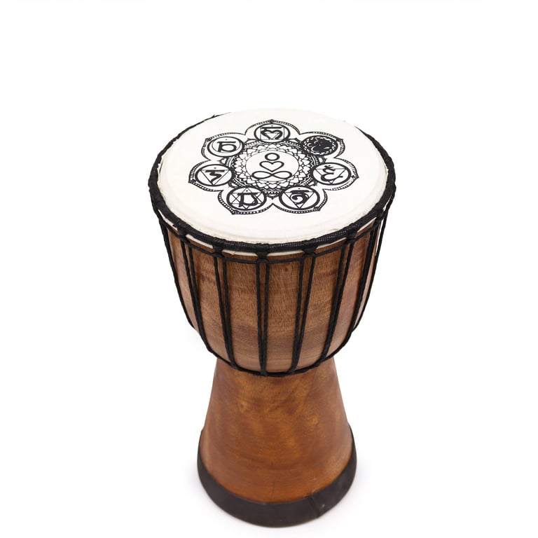 17cm Wide Top Djembe Drum (Chakra Model)